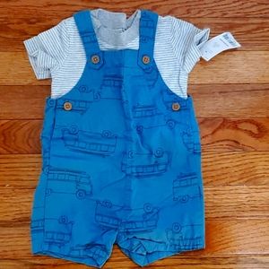 Carter's overall and t shirt set